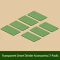 Transparent green divider accessories for kitchen seasoning box organization, 7 piece set - Divider Accessories / 7-piece Set / Translucent Green
