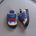 Toddler breathable mesh walking shoes with color-blocked design and soft sole - Inner Length 11.5cm (Size 14) / Blue