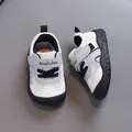 Breathable mesh baby walking shoes with soft soles for toddlers aged 1-2 in white - Inner Length 11.5cm (Size 14) / Gray and White