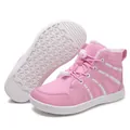 Pink children's winter snow boots with warm fleece lining and non-slip rubber sole - 28 / Pink