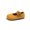 Gele Mary Jane-schoenen met stippen voor meisjes met dubbele riempjes en zachte zool. - Maat 21 Binnenlengte 13.5CM / Geel