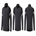 Vue détaillée de la veste de sport zippée montrant les vues avant, latérale et arrière - S / Haut Et Bas / Gris foncé