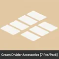 Set of 7 cream white rectangular divider plates for spice box drawer organization - Divider Accessories / 7-piece Set / Cream