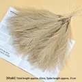 Artificial pampas grass in khaki, 43cm total length, for elegant home wedding decor - Khaki