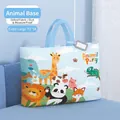 Large capacity kids cartoon animal quilt storage bag with name tag for nursery - Extra Large / Animal Party