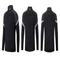 Professionelle schwarze Herren-Sportjacke mit weißen Ärmelstreifen für das Laufen - S / Oberteil Und Unterteil / Schwarz