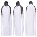 Weiße und graue sportliche Trainingsjacke mit Reißverschluss für Laufen und Radfahren - S / Oberteil Und Unterteil / Weiß