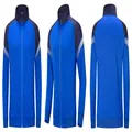 Blaue Sportjacke zum Laufen und Radfahren mit hohem Reißverschlusskragen, ideal für Outdoor-Sport. - S / Oberteil Und Unterteil / Seeblau