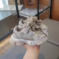 Baskets dad argentées respirantes pour enfants avec semelle épaisse - 26 / Gris