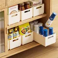 Versatile retractable plastic storage boxes for snack and pantry organization in cabinets - Small (1 Piece) / Cream White
