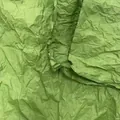 Detailed macro texture of grass green wrinkled tissue paper for DIY floral craft projects - Green