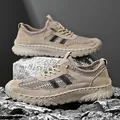 Scarpe casual outdoor in mesh traspirante kaki con suole in gomma per l'estate. - 38 / colore tè al latte