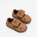 Warme sneakers met luipaardprint en fleecevoering voor peutermeisjes in bruin suède - Bruin Enkele Voering