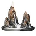 Creative resin backflow incense burner mountain waterfall smoke fountain home decor - Chinese Landscape