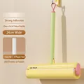Extra wide 24cm lint roller with long handle and one refillable sticky paper roll - Short Handle Set (1 Handle + 1 Roll) / 24cm Width / Yellow-Green