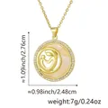 Elegante Muttertags-Halskette mit vergoldetem Mutter-Kind-Anhänger und Zirkonia - Stil F (Reliefscheibe/Mutter-Kind-Umarmung) / Nur Anhänger (Ohne Kette)