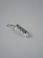 Transparenter 4-Tasten mechanischer Tastaturschalter Fidget-Schlüsselanhänger, blau - Kein Licht + Kette / Transparent Black (H)