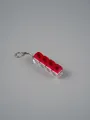 Transparent red 4-key mechanical switch stress relief keychain toy for fidgeting and gifts - Transparent Dark Red (H)