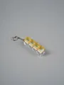 Transparent 4-key mechanical switch fidget keychain toy for stress relief in yellow - Transparent Light Orange (P)