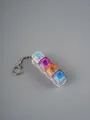 4-Key Mechanical Switch Fidget Keychain Toy with Colorful High Transparent Keycaps - Transparent Multicolor 1 (AONJ)