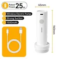 Portable white wireless electric vacuum pump with 1500mAh battery and Type-C cable - Model 508 (1500mAh) / USB Electric Pump