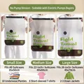Set of 3 transparent vacuum compression storage bags for clothes in various sizes - No Pump Style / 2 Pieces Pack - Small (50x35cm)
