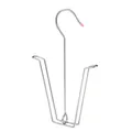 Detailed view of the durable stainless steel shoe drying rack with pink protective hook tip - Original Stainless Steel