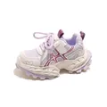 Baskets chunky élégantes et respirantes en mesh pour filles, lavande et blanc - Taille 26 (Longueur Intérieure 16CM) / Style de Basket Chunky (AMT-A574) / Violet