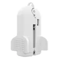 White rocket-shaped plastic sealing slider tool for vacuum compression storage bags - AZ398 Roller Sealing Clip