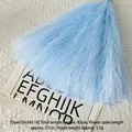 Light blue artificial pampas grass reed plume 43cm for Nordic style home wedding decor - Dyed Blue 1#