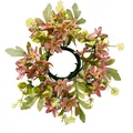 Europese retro bloemenkrans voor kandelaar met roze bloemen voor de tafeldecoratie - Roze