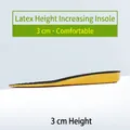 Cómoda plantilla de látex con aumento de altura de 3 cm, almohadilla ergonómica - 38 / Plantilla Completa de Aumento de 3cm / Amarillo Negro