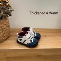 Detailed view of children's winter sneakers with warm fleece lining and soft rubber sole - White