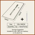 Großer Vakuum-Aufbewahrungsbeutel 100x180cm Set inklusive manueller Handpumpe für Matratzen - Beutel + Handpumpe / 100x180cm (1er-Pack)