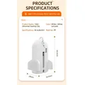Clip di chiusura universale bianca per sacchi sottovuoto, materiale PP resistente, 58mm - Stile Razzo Universale / 1 Pezzo / Bianco