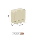 Small cream wall-mounted flip-top soap box for bathroom, dimensions 19 x 12.5 x 5 cm - Single Grid Soap Box (Small) / Milk White