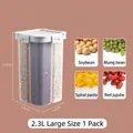 Großer 2,3L luftdichter Vorratsbehälter aus Kunststoff für Getreide und Lebensmittel - Bestseller Großes (2.3L) Luftdichtes Glas / 1 Stück