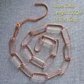 Catena appendiabiti in metallo oro rosa con 18 maglie piatte e gancio, da 106 cm - Oro rosa