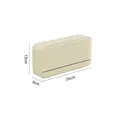 Large wall-mounted flip-top soap box with drainage, cream color, 24x6x13cm dimensions - Double Grid Soap Box (Large) / Milk White