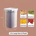 2,3L großer Mehrkammer-Getreidebehälter mit hoher Kapazität im 2er-Set für die Küche - Empfohlenes Großes (2.3L) Luftdichtes Glas / 2 Stück/Set