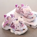 Sandali sportivi in mesh per bambine con eleganti fiocchi in pizzo e dettagli di perle - 37 / Viola