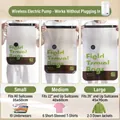 Set of three travel vacuum compression storage bags for organizing clothes in suitcases - Wireless Electric Pump / 2 Pieces Pack - Small (50x35cm)
