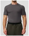 Men's dark grey seamless slim fit sports t-shirt for gym and running - Brown/Grey