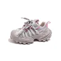 Baskets de course épaisses pour garçons, grises et roses, style 'dad shoe' respirant - 26 / Rose