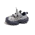 Baskets chunky respirantes grises et bleu marine pour garçons pour la course d'automne - Taille 26 Longueur 16.2cm / Bleu