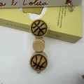 Basketball fidget button keychain with tan base and light-up stress relief design - 2 Buttons Spinner / With LED Lights / Football