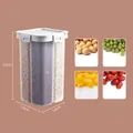 Set di 3 contenitori trasparenti multi-scomparto da 2,3L per cereali e pasta alimentare - Barattolo Ermetico Grande (2.3L) Conveniente / Set di 3