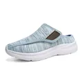 Baskets légères à enfiler en maille respirante bleu clair avec semelle plateforme blanche - 35 / Bleu Lune