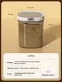 Contenitore ermetico 1300ml latte in polvere con raschietto e misurino - 1.3L / Ambra - Medio 1.3L