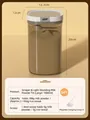 Großer luftdichter 1800-ml-Milchpulverbehälter mit Magnetschlaufen und Schaber - 1.8L / Bernstein - Groß 1.8L